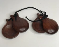 Castanets Vintage Wooden Pair
