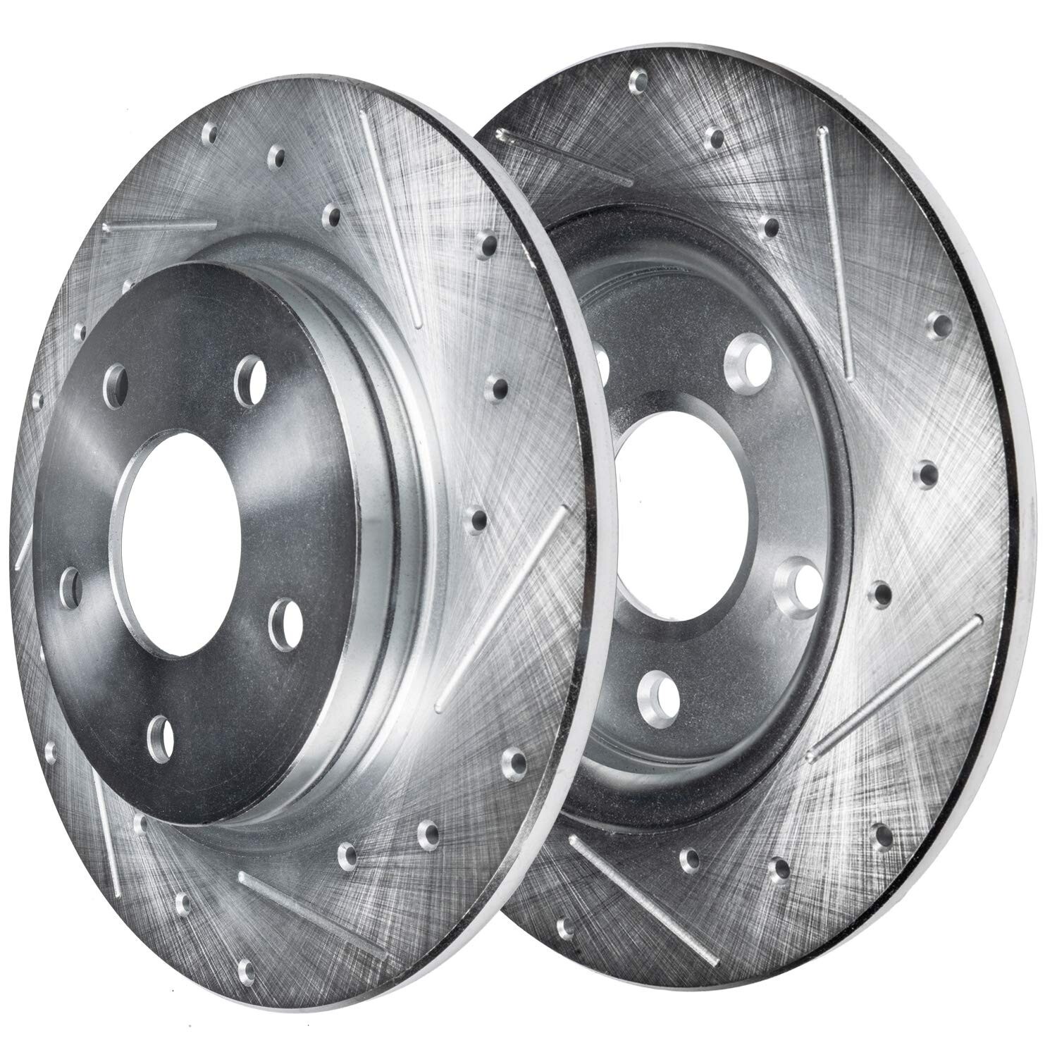 10pc Front Rear Drilled Brake Rotors and Brake Pads Kit for 2016 - 2021 Mazda 6