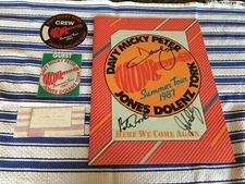 Monkees AUTOGRAPHED By 3- 1987 Program W/ Ticket Stub/Passes/GUARANTEED!!