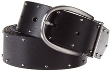 Nike Golf Womens Flat Black Studded Reversible Leather Ladies Belt S-M MSRP 45
