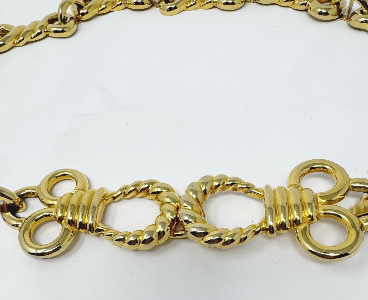 Alexis Kirk Sz S Gold-Toned Chain Link Chunky Belt Boho RARE Equestrian Womens Alexis Kirk Sz S Gold-Toned Chain Link Chunky Belt Boho RARE  main image 4