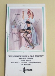 August '64 Pocket Pin-Up Appt Calendar/notepad, Robinson Brick & Tile, Denver CO