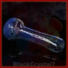 4 inch Handmade Dichroic Dark Blue Marble Tobacco Smoking Bowl Glass Pipes