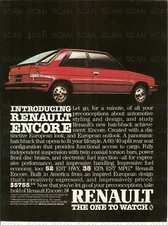 1983 Renault Encore Vintage Magazine Ad   The One To Watch European Look Auto