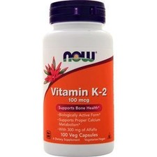 Now Vitamin K-2 100mcg  100 vcaps