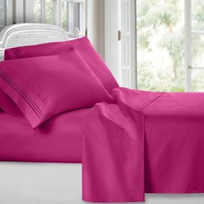 Clara Clark Bed Sheets Premier 1800 Series 4 Piece Bed Sheet Set Deep Pocket