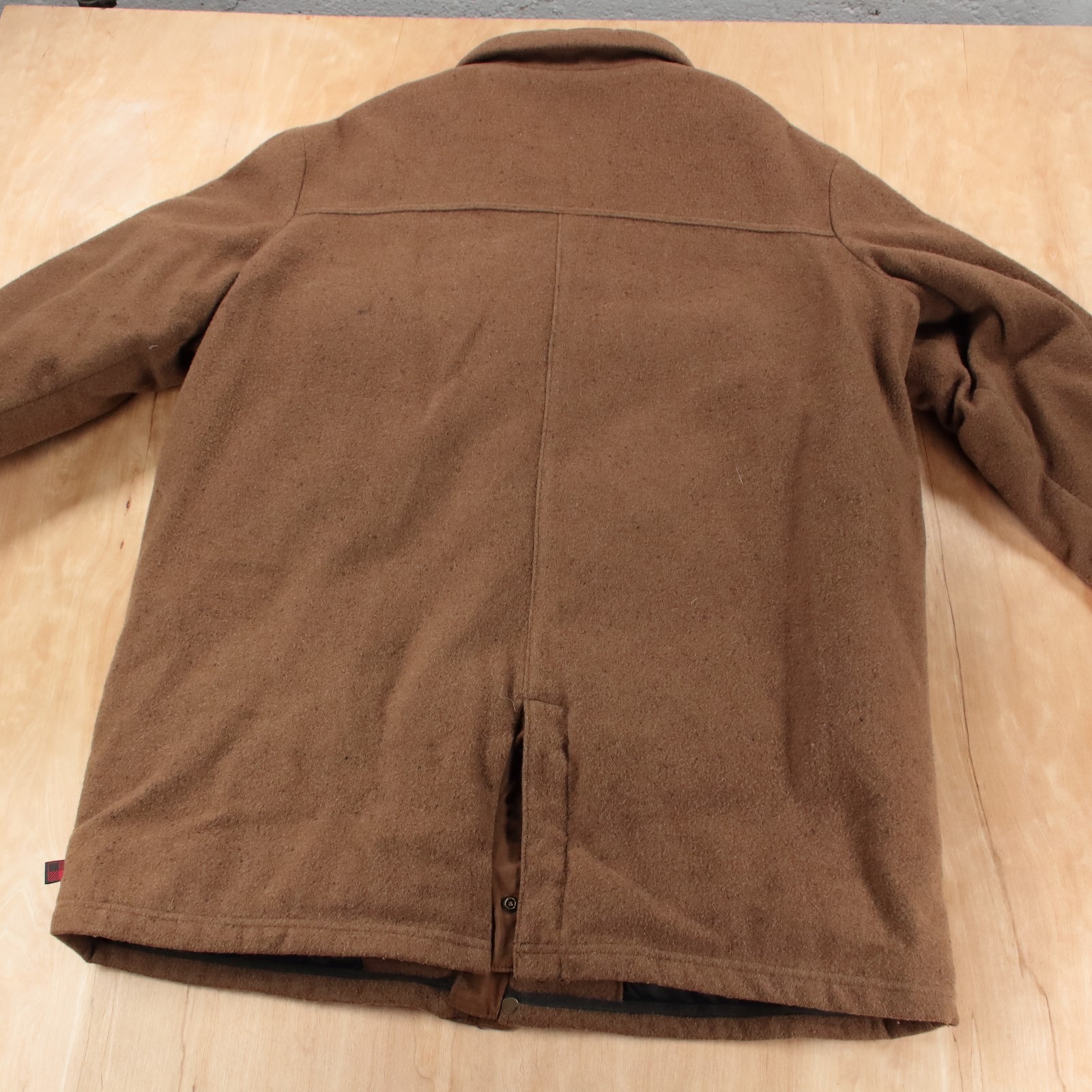 vtg WOOLRICH men's insulated wool blend car coat overcoat MEDIUM tag 16608