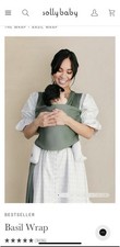 Solly Baby Basil Wrap Green Baby Wrap Carrier Machine Washable Adjustable