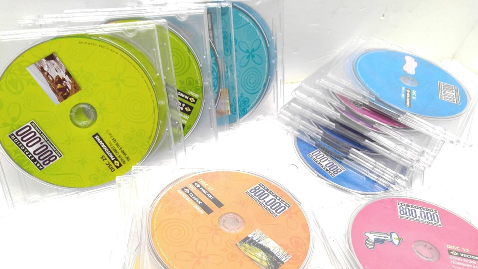 LOTE DE CD DE BIBLIOTECA DE IMÁGENES PREDISEÑADAS ART EXPLOSION 800.000 (¡33 CDS!) Foto 2 de 3