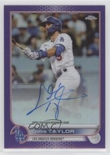 2022 Topps Chrome Veteran Purple Refractor /250 Chris Taylor #CVA-CT Auto 0s4t