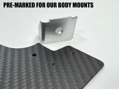 Kohlefaser Frontsplitter - für Arrma 1/7 / Delta Plastik Ford C100