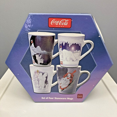 Vintage Coca Cola Polar Bear Christmas Coffee Tea Cocoa Mugs - Sakura - Coke