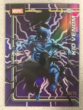 2026 Topps Chrome Marvel #128 Kid Venom Purple Storm’s Lightning Refractor /75