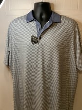 Calloway Opti Dri Mens Polo Shirt Size L Flint Stone/blue Fog