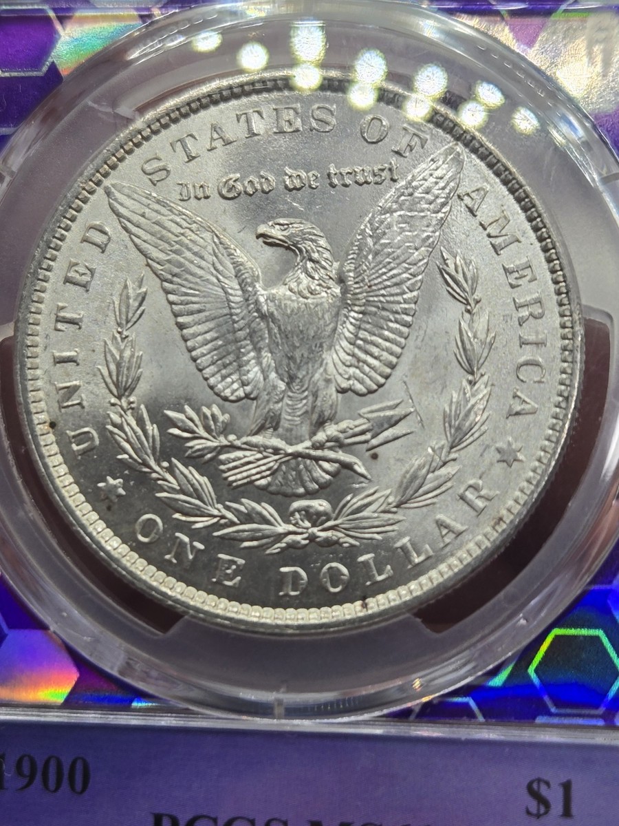 1900-P PCGS MS63 Trader Bea Purple Core Morgan Silver Dollar $1 US