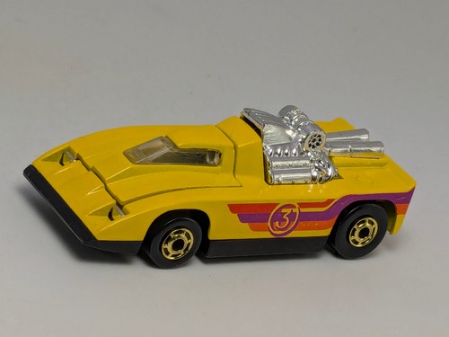 Coche fundido a presión Hot Wheels Hot Ones Cannonade amarillo 1691 Hong Kong GHO 1980 de colección - Imagen 4 de 7