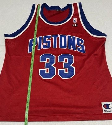 Vintage Detroit Pistons Jersey #33 NBA Champion Mens Size 44 90s