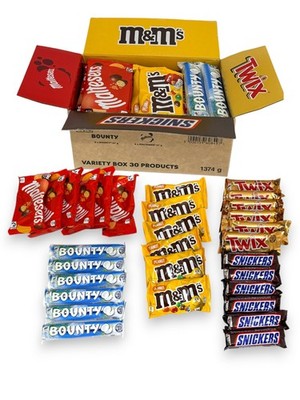 Mars Schokoladen-Mix Variety Box 30 Riegel Snickers Twix Bounty M&M's Maltesers