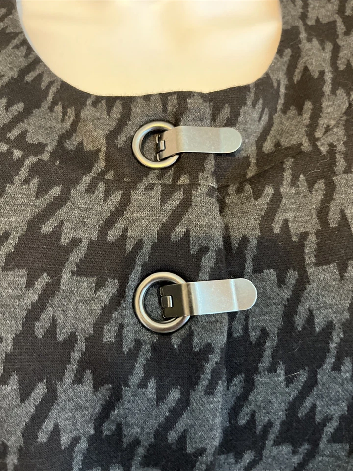 NWT Women's Vintage JACLYN SMITH Houndstooth Print Cape/Jacket Sz XXL SOFT - Image 2 of 4