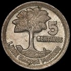 Guatemala - 5 Centavos - 1958 - KM#257 - Silver .720 - 0.038 ASW — photo 2