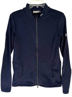 KJUS Women s Navy Full Zip Performance Jacket Stretch Golf Athleisure Small OCC