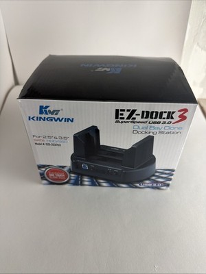 Kingwin EZ-Dock 3 EZD-2537U3   Dual Bay USB 3.0   Excellent   Complete in Box