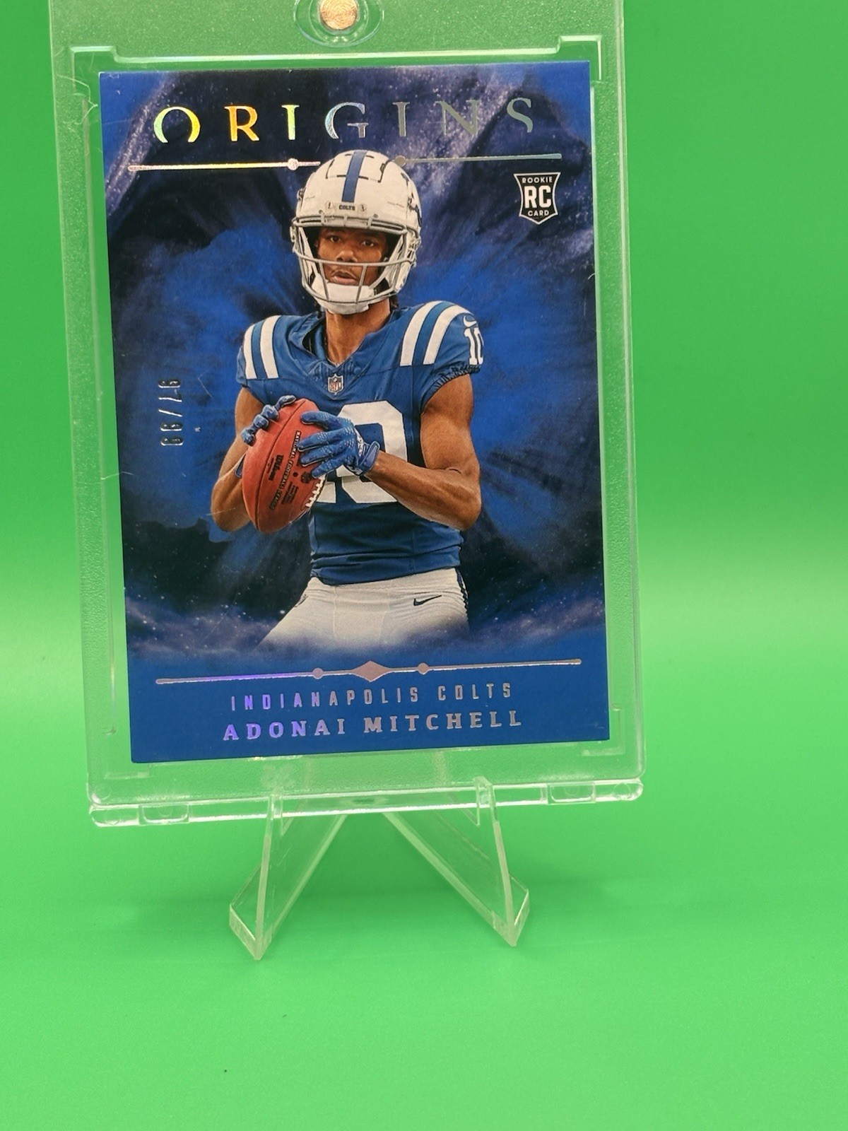 Adonai Mitchell (RC) | 2024 Panini Origins #108 | Blue /99 - Color Match