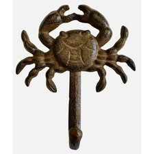 Cast Iron Crab Single Wall Hook Key Towel Coat Hanger