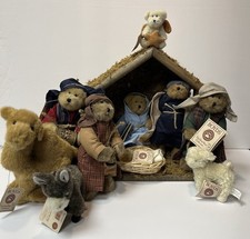 Boyds Bears Plush Nativity 11pc Set Mary/Joseph/Baby Angel 3 Wisemen 3 Animals