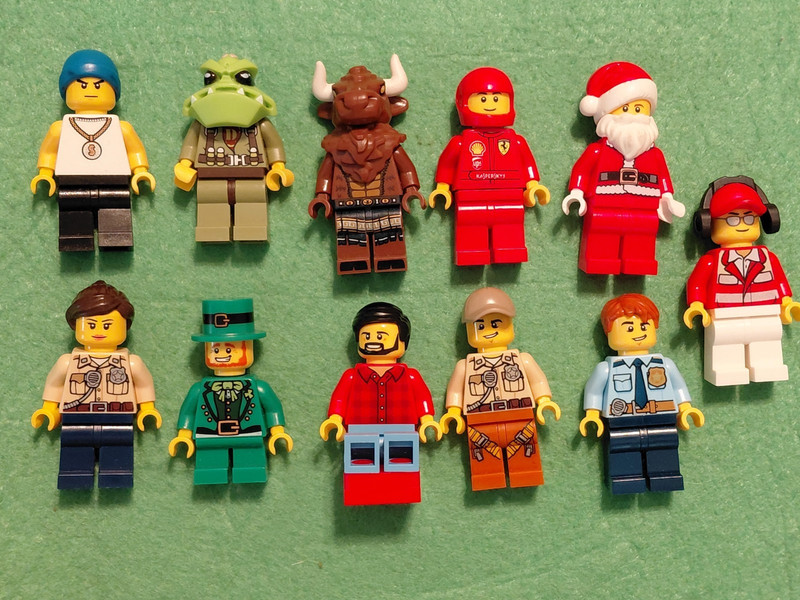 LEGO Lot of 11 Assorted Mini Figures -Santa etc.