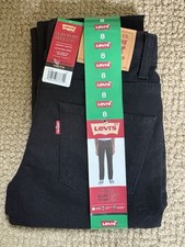 Levi's 511 Youth Boys Slim Flex Stretch Jeans Black Size 6 Reg NWT