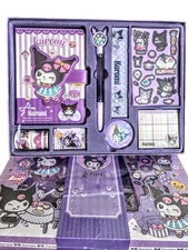 Kuromi Stationary Journal-Notebook set w/ Magnetic Flap Closure, Gift Box Sanrio