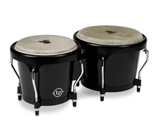 Latin Percussion LPA601F-BK LP Aspire Fiberglass Bongos 6-3/4 8 Heads- Black