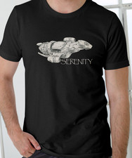 Image of Serenity. Serenity/Firefly Inspired Mens Black Cotton T-Shirt S-XXL