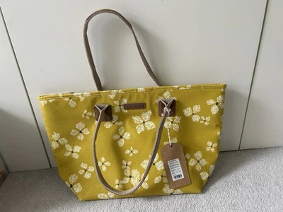 Brakeburn Oilcloth Yellow Floral Print Tote / Shopping Bag - Image 1 of 4