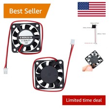 2Pcs 40mm Fan 12V,3D Printer Micro 5 Volt Fans 4010, Mini Brushless Cooling F...