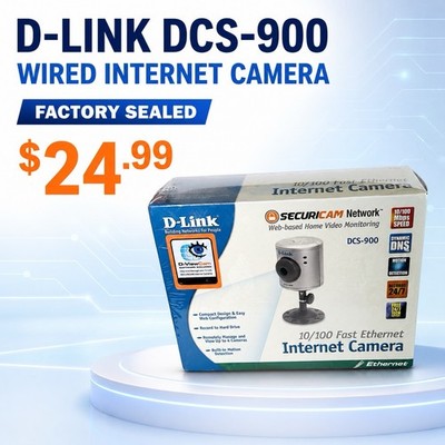 D-Link DCS-900 10/100 Fast Ethernet Internet Camera with original box: NEW!