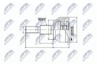NTY Gelenksatz, Antriebswelle NPZ-FR-049