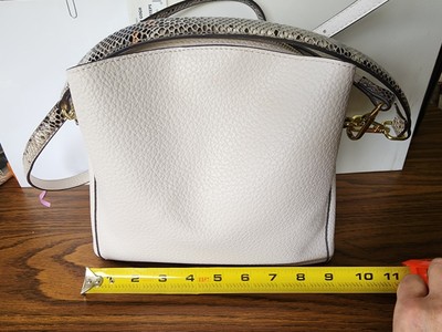 Elegant Sondra Robert's Cream LEATHER Handbag