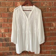 Soft Surroundings White Cassowary Embroidered...