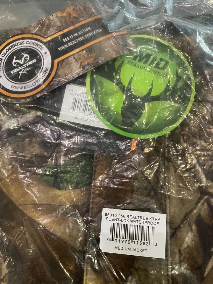 NEW ScentLok Waterproof Jacket, Realtree Xtra, Medium 86010-056 - Image 3 of 3