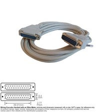 Cable Parallel Serial D-Sub DB25 DB 25 Pin Assembly Male Male Straight Thru 15FT