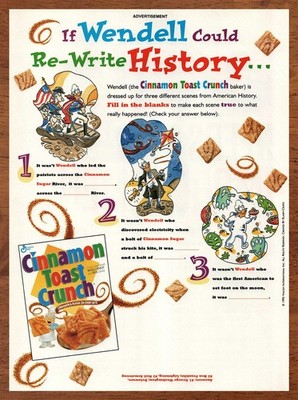 1995 Cinnamon Toast Crunch Cereal Vintage Print Ad/Poster Authentic Food Art 90s