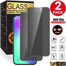 2x iPhone 18 Pro Max Privacy AntiSpy Tempered Glass Screen Protector