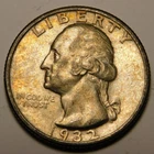 1932 P Washington Quarter VF-EF  90% Silver   "Actual Pictured- Not Cleaned"