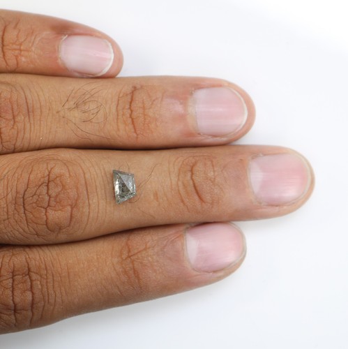 9.80 CT Geometric Shape Salt And Pepper Diamond For Designer Wedding Jewelry - 第 6/7 張圖片