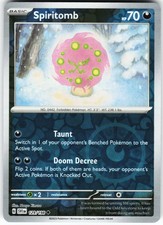 Spiritomb 129/198 Pokemon SV01: Scarlet & Violet Base Set Reverse Holo Uncommon