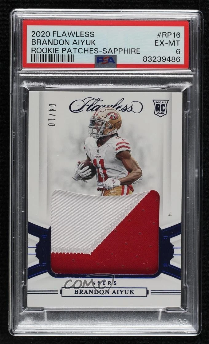 Brandon Aiyuk Panini Flawless Rookie Patches #RP16 Sapphire