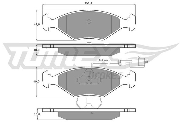 Tomex Brakes Bremsbelagsatz, Scheibenbremse TX 10-791 Passend FüR Fiat-image