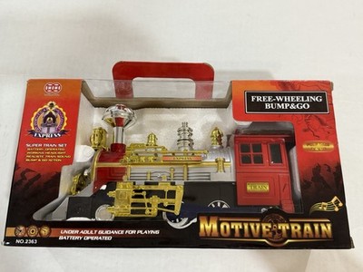Express Super Train Set Motive Free-Wheeling Bump&Go Age3+ Battery Tested New